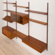 Kai Kristiansen teak wall unit with a desk and two cabinets bay shelving Denmark s scaled