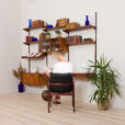 Kai Kristiansen teak wall unit with a desk and two cabinets bay shelving Denmark s scaled