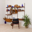 Kai Kristiansen teak wall unit with a desk and two cabinets bay shelving Denmark s scaled