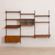 Kai Kristiansen teak wall unit with a desk and two cabinets bay shelving Denmark s scaled