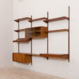Kai Kristiansen teak wall unit with a desk and two cabinets bay shelving Denmark s scaled