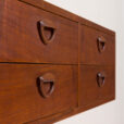 Kai Kristiansen entry chest wall unit in teak shelving Denmark FM Mobler s scaled
