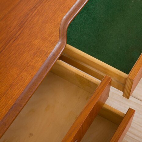 21147 Scandinavian mid century teak vanity with brass handles and adjustable mirror-21 Scandinavian mid century teak vanity with brass handles and adjustable mirror scaled