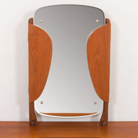 21147 Scandinavian mid century teak vanity with brass handles and adjustable mirror-9 Scandinavian mid century teak vanity with brass handles and adjustable mirror scaled