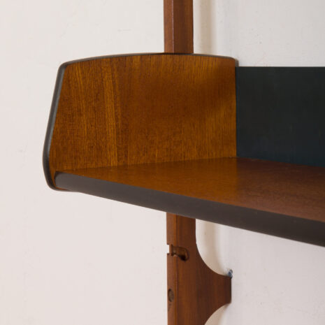 21148 Ergo Wall Unit in teak with 6 shelves and 2 cabinets by John Texmon for Blindheim Møbelfabrikk, 2 bay modular shelving, 1960s-18 Ergo Wall Unit in teak with shelves and cabinets by John Texmon for Blindheim Mobelfabrikk bay modular shelving s scaled