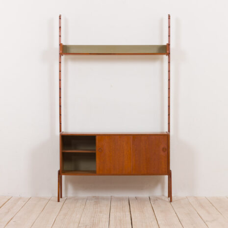 21149 Ergo Wall Unit in teak with floating sideboard and a shelf by John Texmon for Blindheim Møbelfabrikk, mid century modular shelving, 1960s-5 Ergo Wall Unit in teak with floating sideboard and a shelf by John Texmon for Blindheim Mobelfabrikk mid century modular shelving s scaled