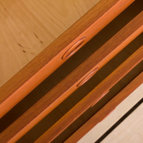 21152 Ergo Wall Unit in teak with 6 shelves and a cabinet by John Texmon for Blindheim Møbelfabrikk, 2 bay modular shelving system, 1960s-7 Ergo Wall Unit in teak with shelves and a cabinet by John Texmon for Blindheim Mobelfabrikk bay modular shelving system s scaled