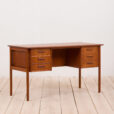Danish mid century modern desk in teak with  drawers s  scaled