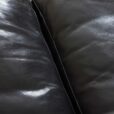 Vintage Danish Stouby sofa in thick black aniline leather scaled
