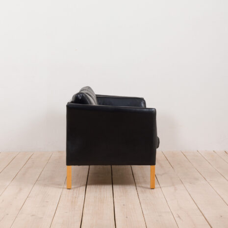 21168 Vintage Danish Stouby sofa in thick black aniline leather-6 Vintage Danish Stouby sofa in thick black aniline leather scaled