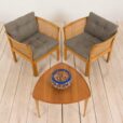 Pair of rattan Plexus Armchairs by Illum Wikkelso for Silkeborg Mobelfabrik s  scaled
