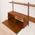 bay Kai Kristiansen for FM Mobler teak wall unit with a secretary desk and  shelves  scaled