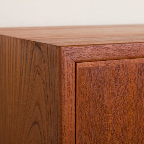 21141 2 bay Kai Kristiansen for FM Mobler teak wall unit with a secretary desk and 3 shelves-18 bay Kai Kristiansen for FM Mobler teak wall unit with a secretary desk and shelves scaled