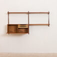 bay Kai Kristiansen for FM Mobler teak wall unit with a secretary desk and  shelves  scaled