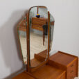 Mid century Scandinavian teak vanity with adjustable mirrors and  shelves s  scaled