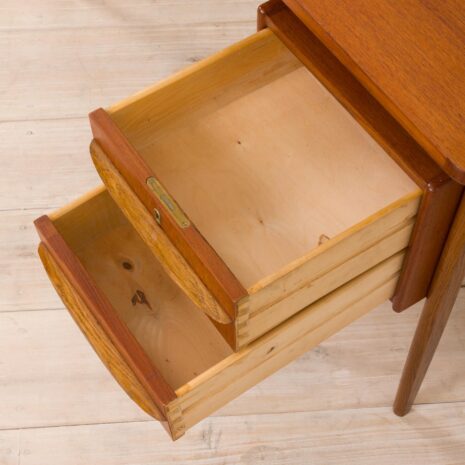 21162 Wolnostojące biurko Gunnar Nielsen z drewna tekowego dla Tibergaard, Dania, lata 60-15 Gunnar Nielsen free standing desk in teak for Tibergaard Denmark s scaled