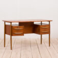 Gunnar Nielsen free standing desk in teak for Tibergaard Denmark s scaled