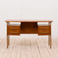 Gunnar Nielsen free standing desk in teak for Tibergaard Denmark s scaled