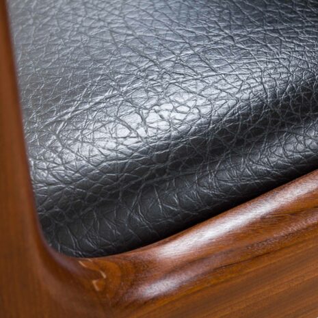 21176 Pair of teak chairs in black aniline leather, Arne Vodder, 1960s-13 Pair of teak chairs in black aniline leather Arne Vodder s scaled