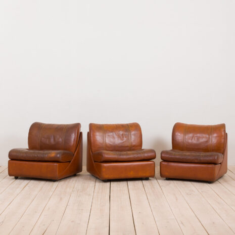 21177 Poltrona Frau for Studio 54 vintage sofa in thick aniline cognac leather, 1970s-1 Poltrona Frau for Studio vintage sofa in thick aniline cognac leather s scaled