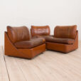 Poltrona Frau for Studio vintage sofa in thick aniline cognac leather s scaled