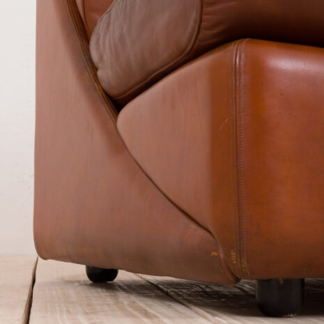 21177 Poltrona Frau for Studio 54 vintage sofa in thick aniline cognac leather, 1970s-15 Poltrona Frau for Studio vintage sofa in thick aniline cognac leather s scaled