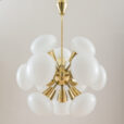 Kamienicy Senov brass and opaline white glass sputnik lamp Czech s  scaled
