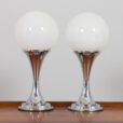 Pair of chrome table lamps by Geofredo Regiani  scaled