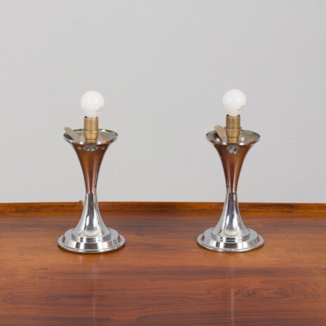 21180 Paire de lampes de table chromées par Geofredo Regiani-2 Pair of chrome table lamps by Geofredo Regiani scaled