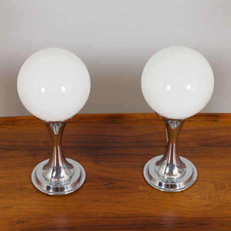 21180 Paire de lampes de table chromées par Geofredo Regiani-4 Pair of chrome table lamps by Geofredo Regiani scaled