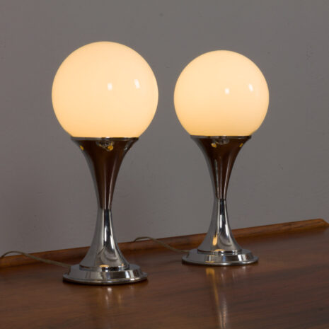 21180 Paire de lampes de table chromées par Geofredo Regiani-8 Pair of chrome table lamps by Geofredo Regiani scaled