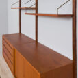 Royal Cadovius  bay teak wall unit with  cabinets and  shelves s  scaled
