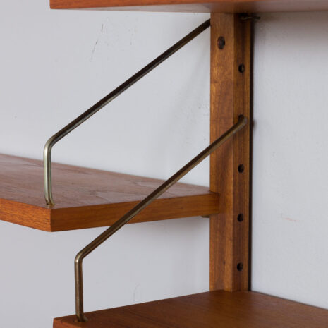 21184 Royal Cadovius 2 bay teak wall unit with 2 cabinets and 4 shelves, 60s-12 Royal Cadovius bay teak wall unit with cabinets and shelves s scaled