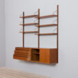 Royal Cadovius  bay teak wall unit with  cabinets and  shelves s  scaled