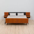 Hans Wegner bed for Getama teak queen size bed with night tables Denmark s  scaled