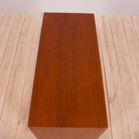 21205 Duńska komoda z drewna tekowego w stylu vintage z uchwytami w kształcie migdałów, 60s-1-7 Danish vintage teak chest of drawers with almond shaped handles s scaled