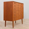 Danish vintage teak chest of drawers with almond shaped handles s scaled