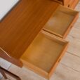Scandinavian Ergo teak wall unit with a desk and cabinets scaled