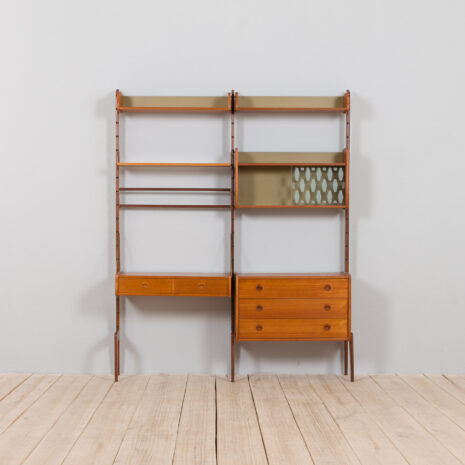 21207 Scandinavian Ergo teak wall unit with a desk and 2 cabinets-6 Scandinavian Ergo teak wall unit with a desk and cabinets scaled