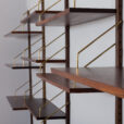 Rosewood wall unit by Hansen Guldborg  bay shelving system with  shelves and  cabinets  scaled