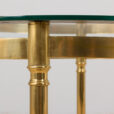 Brass and glass Italian round coffee table by Maison Charles  scaled