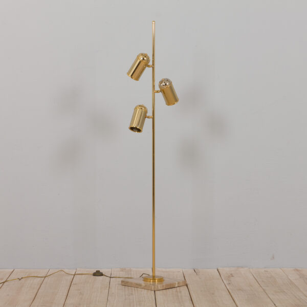 Italian brass floor lamp in Hollywood regency style  scaled