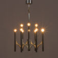 Italian chrome chandelier by Gaetano Sciolari pendant lamp s s  scaled