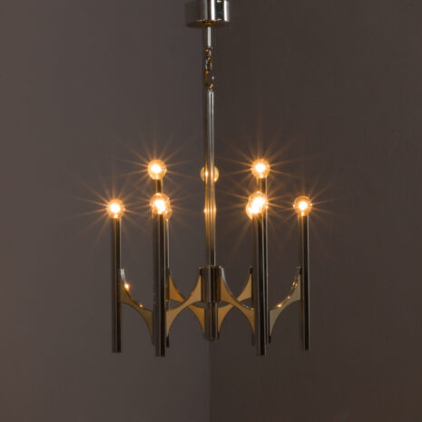 21215 Włoski chromowany żyrandol Gaetano Sciolari lampa wisząca, lata 60-te, 70s-14 Italian chrome chandelier by Gaetano Sciolari pendant lamp s s scaled