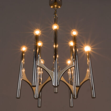 21215 Włoski chromowany żyrandol Gaetano Sciolari lampa wisząca, lata 60-te, 70s-16 Italian chrome chandelier by Gaetano Sciolari pendant lamp s s scaled