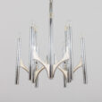 Italian chrome chandelier by Gaetano Sciolari pendant lamp s s  scaled