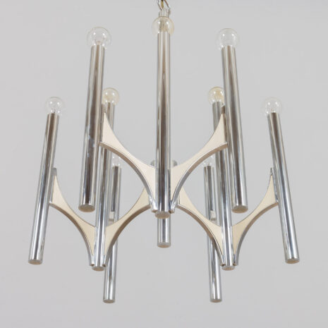 21215 Włoski chromowany żyrandol Gaetano Sciolari lampa wisząca, lata 60-te, 70s-6 Italian chrome chandelier by Gaetano Sciolari pendant lamp s s scaled