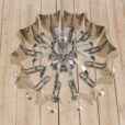 Space Age Sciolari chandelier in chrome with mirror led bulbs  scaled