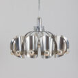 Space Age Sciolari chandelier in chrome with mirror led bulbs  scaled
