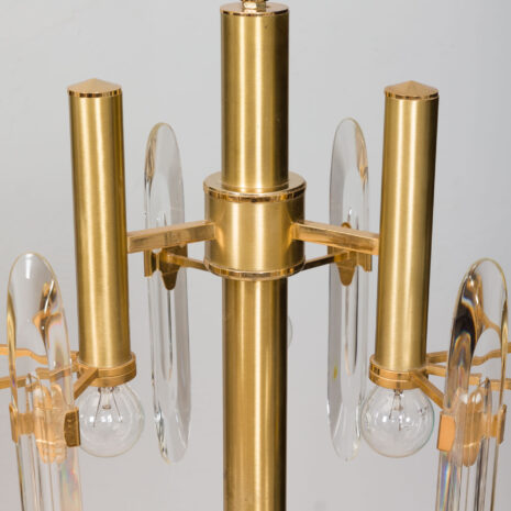 21218 Para włoskich żyrandoli Gaetano Sciolari z połowy wieku z mosiądzu i kryształów, lata 60. 70.2 Pair of Italian mid century Gaetano Sciolari chandeliers in brass and crystals s s scaled